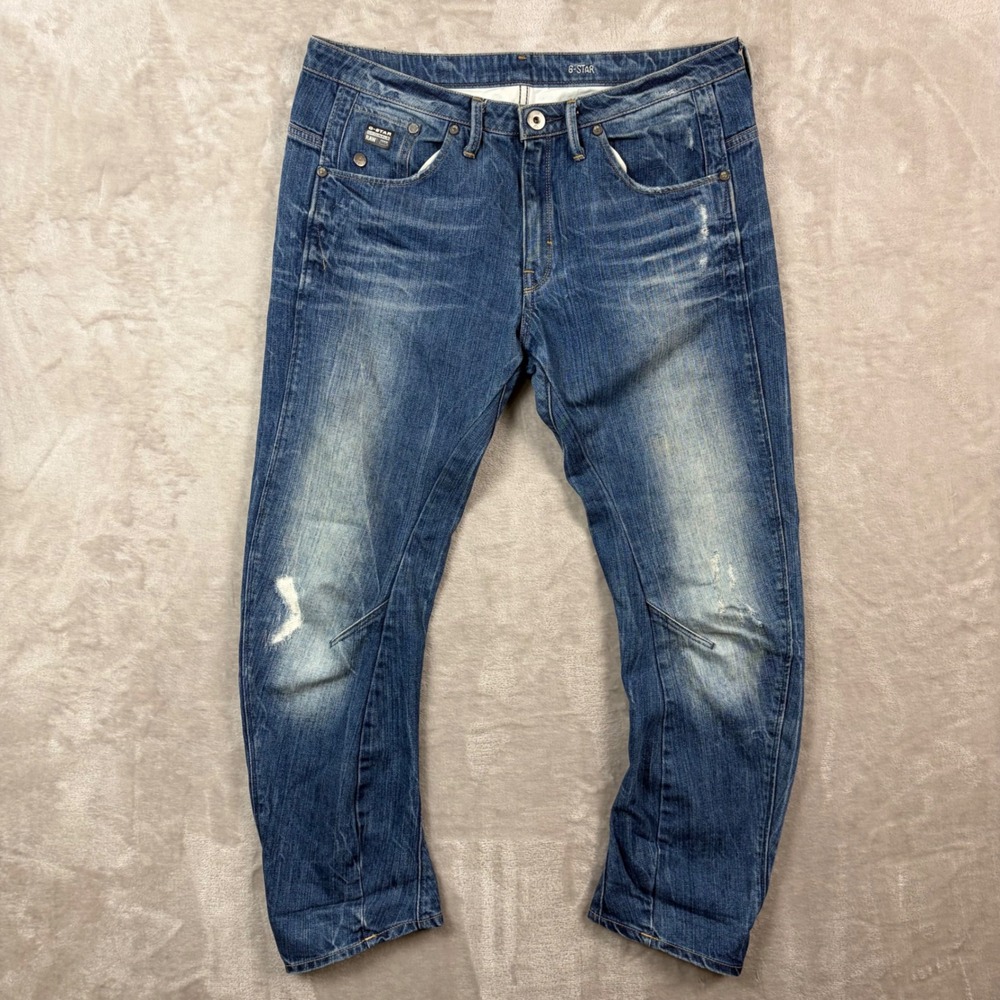 G-Star Raw Arc 3D Kate Tapered Leg Distressed Jeans Blue Women 29 (34x25.5)